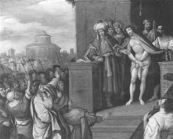 Le Christ Presente A La Foule Oil Painting by Hieronymus Francken the Younger