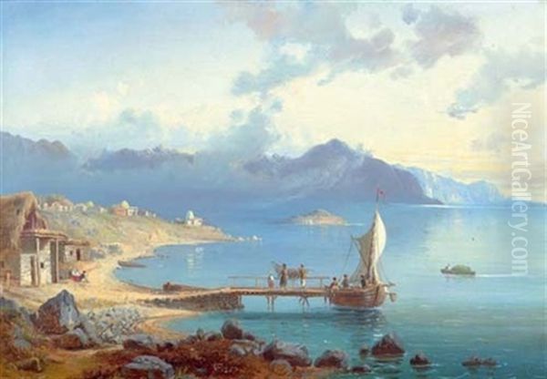 Blick Auf Das Schwarze Meer Oil Painting by Paul Von Franken