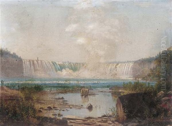Niagara Falls Oil Painting by Godfrey N. Frankenstein