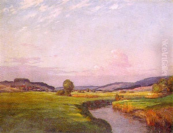 Bayerische Landschaft Oil Painting by Franz Xaver Frankl