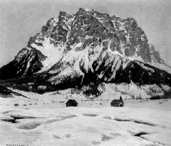 Ansicht Der Zugspitze Oil Painting by Franz Xaver Frankl