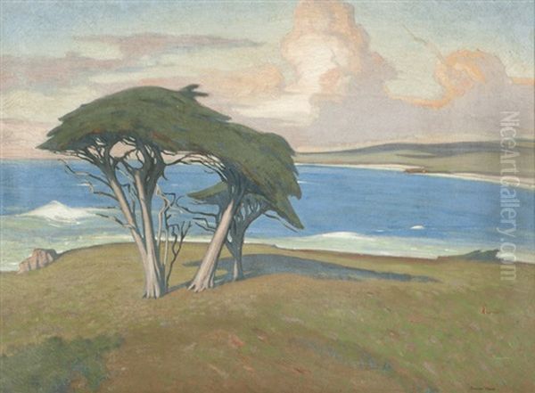 The Coast Of Monterey Oil Painting by Douglass Fraser