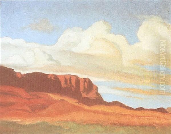 An Arizona Landscape Oil Painting by Douglass Fraser
