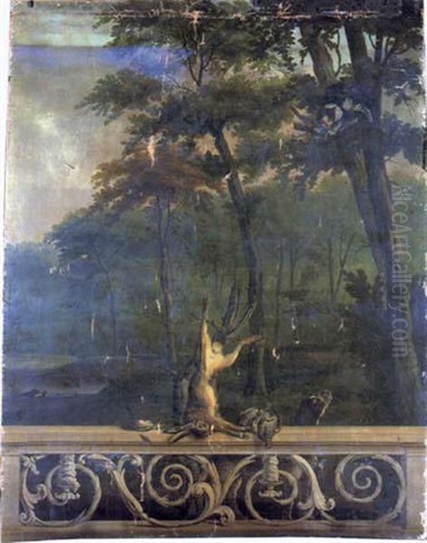 Paysage Au Trophee De Chasse Oil Painting by Johannes Hendrik Fredriks
