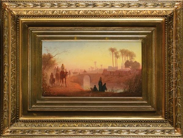 Le Soir, Haute-egypte Oil Painting by Charles Theodore (Frere Bey) Frere
