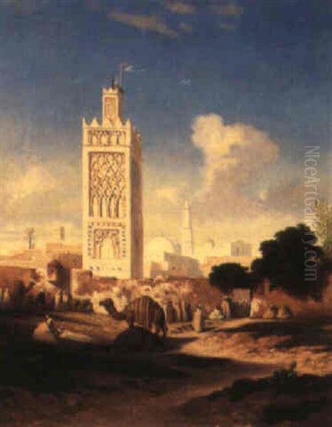 Oran: La Porte Principale Oil Painting by Charles Theodore (Frere Bey) Frere