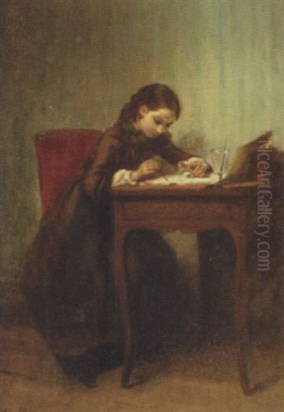 The Young Artist Oil Painting by Pierre Edouard Frere