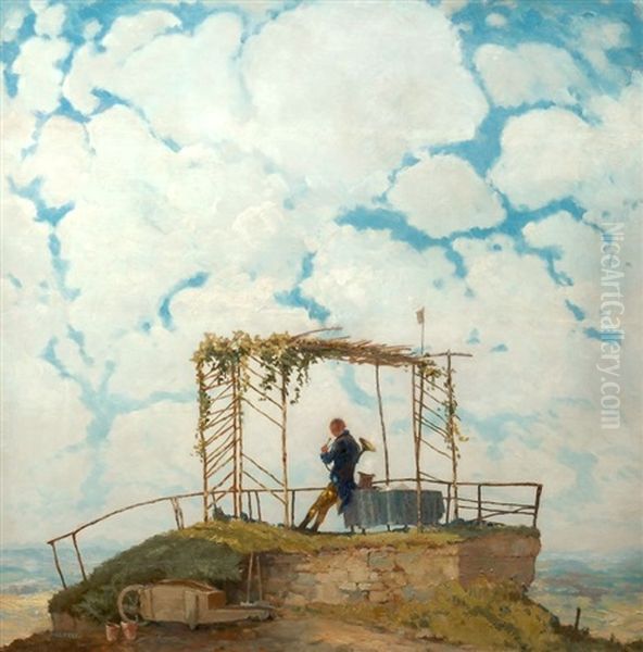 Morgen Muss Ich Fort Von Hier Oil Painting by Max Adolf Peter Frey