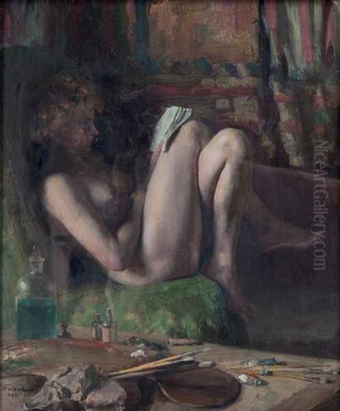 Un Coin D'atelier Oil Painting by Friant Emile