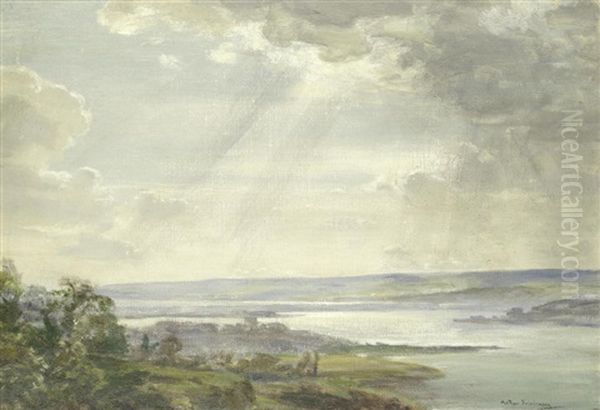 Poole Harbour Oil Painting by Arthur A. Friedenson
