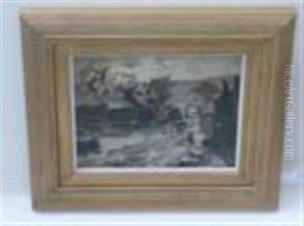 Winter Sketch, Wensleydale Oil Painting by Arthur A. Friedenson