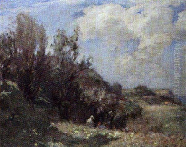 A Hillside, Runswiek Bah Oil Painting by Arthur A. Friedenson