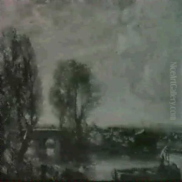 A Bridge At Wareham Oil Painting by Arthur A. Friedenson