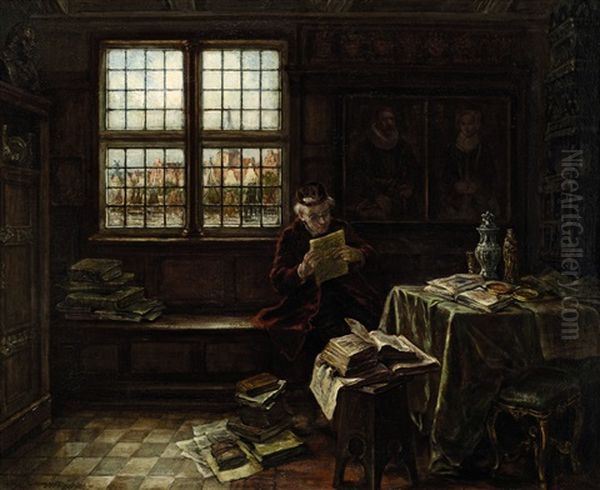 Der Antiquar Oil Painting by Harald Friedrich