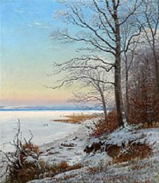 Vinterbillede Oil Painting by Hans Gabriel Friis