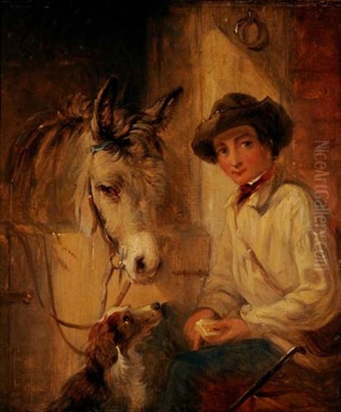 Jungling Mit Esel Und Hund Oil Painting by William Powell Frith