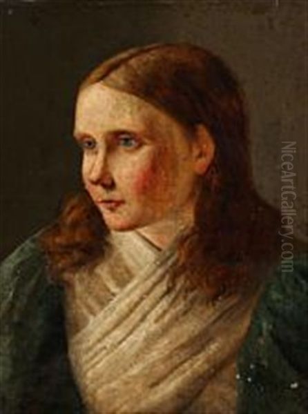 Ung Pige Oil Painting by Lorenz Frolich