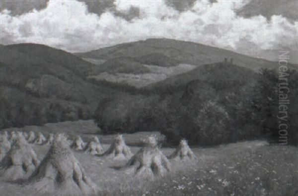 Sommerlandschaft Oil Painting by Ernst Frommhold