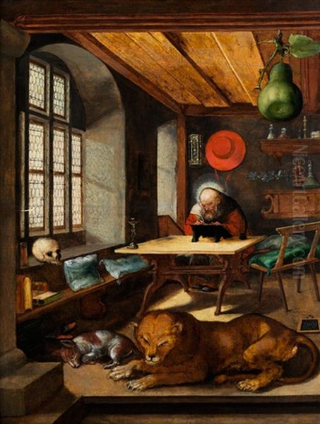 Der Heilige Hieronymus Im Gehause Oil Painting by Daniel Froschl