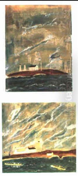 Views Of A Lighthouse Oil Painting by John Orne Johnson Frost