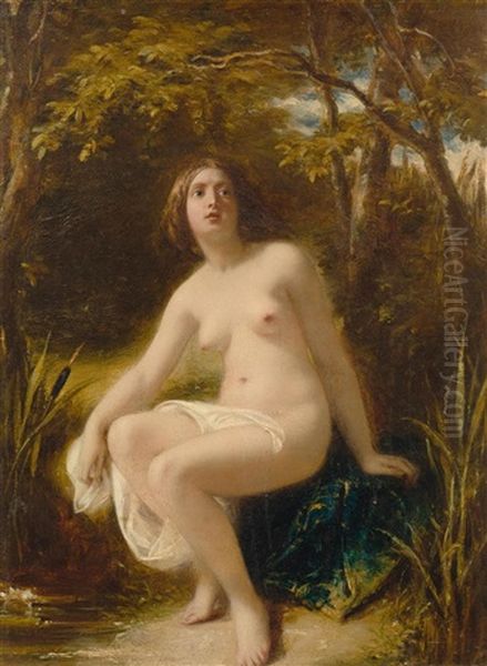 Bathing Nymph Oil Painting by William Edward Frost