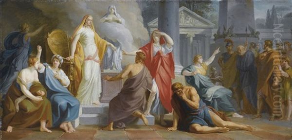 Allegoria Della Sapienza Filosofica Oil Painting by Friedrich Heinrich Fueger