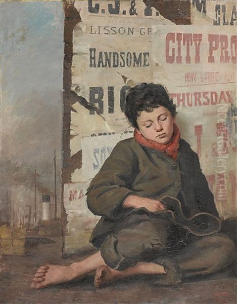 Weary Oil Painting by Florence Ada Fuller