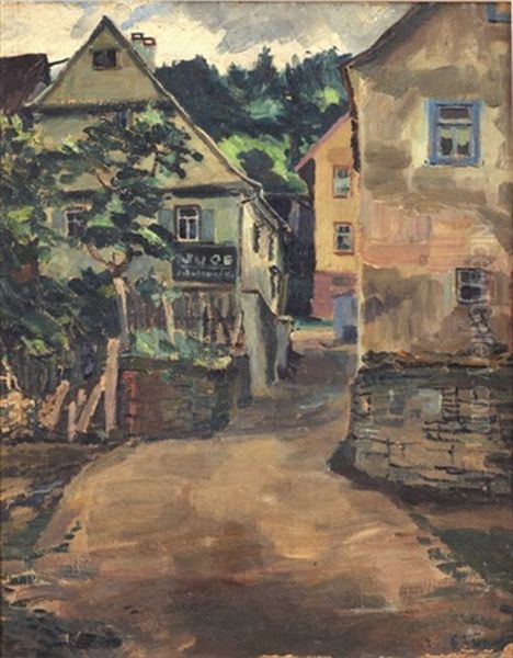 Urban Landscape Oil Painting by Edmund Fuerst