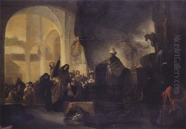 L'adoration Du Veau D'or Oil Painting by Adriaen Gael the Younger