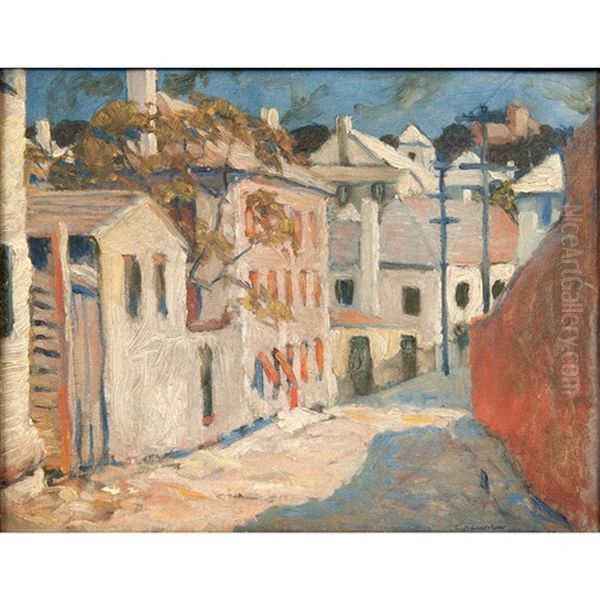 Water Street, Bermuda Oil Painting by Carl Frederick Gaertner