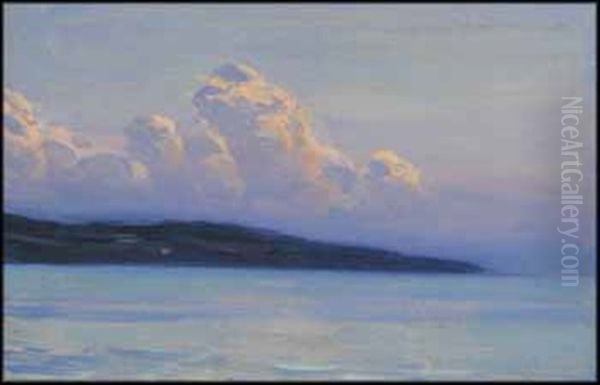 Rive Nord Du St. Laurent, Ile D'orleans Oil Painting by Clarence Alphonse Gagnon