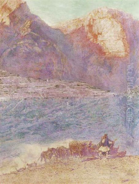 Delphi Oil Painting by Franz (Bernard) Gailliard