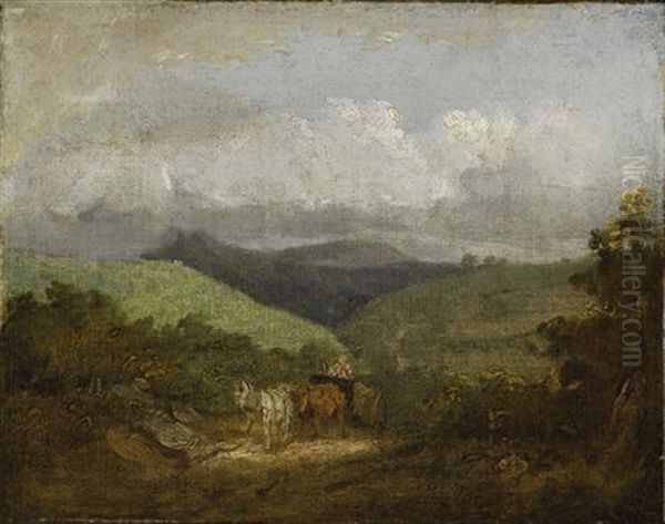 The Waggoner - Landscape Near Bath Oil Painting by Thomas Gainsborough