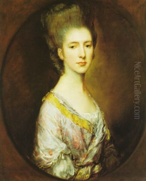 Portrait Of Frances, Mrs. Alexander Champion Oil Painting by Thomas Gainsborough