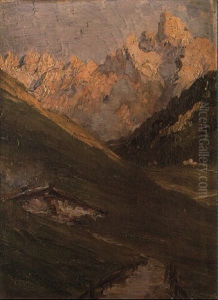 Paesaggio Montano Oil Painting by Giuseppe Galli