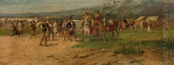 Romeria Oil Painting by Baldomero Galofre Gimenez