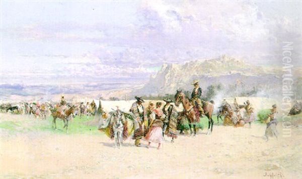 The Rug Merchants Oil Painting by Baldomero Galofre Gimenez