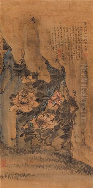 Peony Oil Painting by  Gao Fenghan