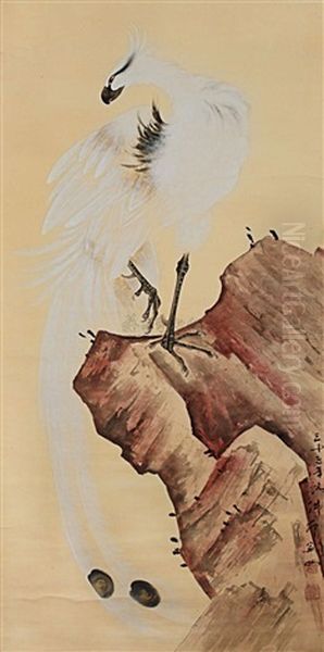Bird Oil Painting by  Gao Jianfu