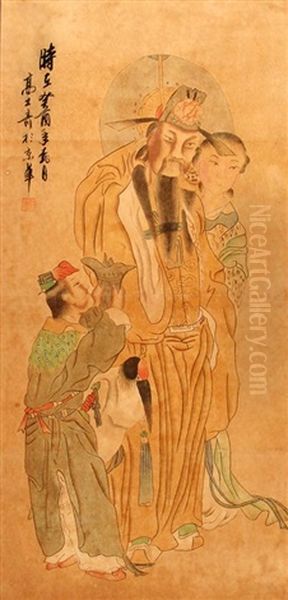 A Fine Chinese Painting Oil Painting by  Gao Shiqi