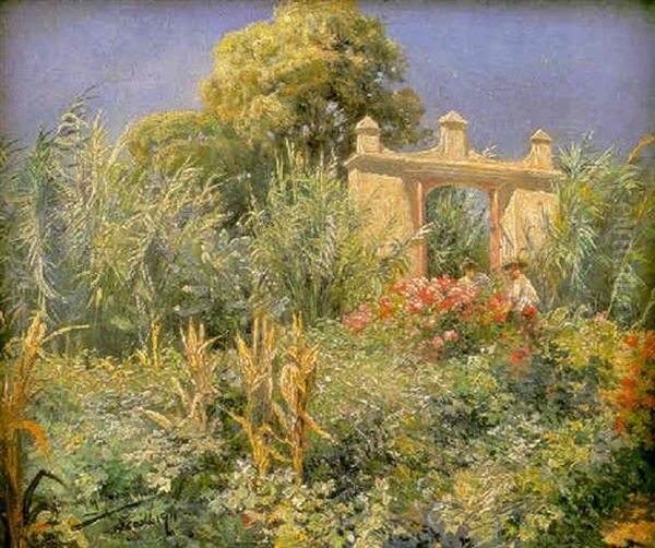 Paisaje Sevillano Oil Painting by Manuel Garcia y Rodriguez