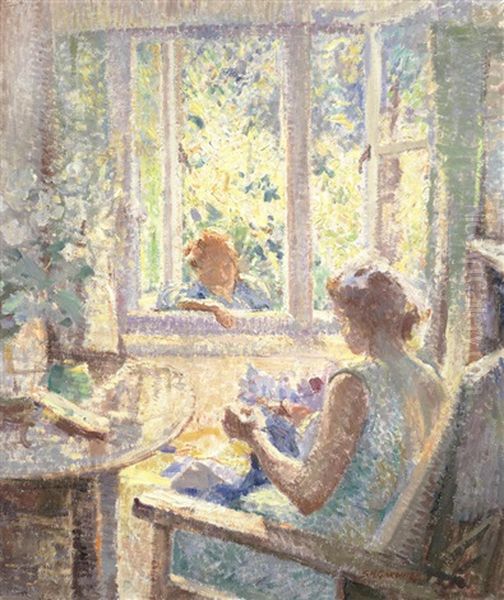 The Sunny Window Oil Painting by Stanley Horace Gardiner
