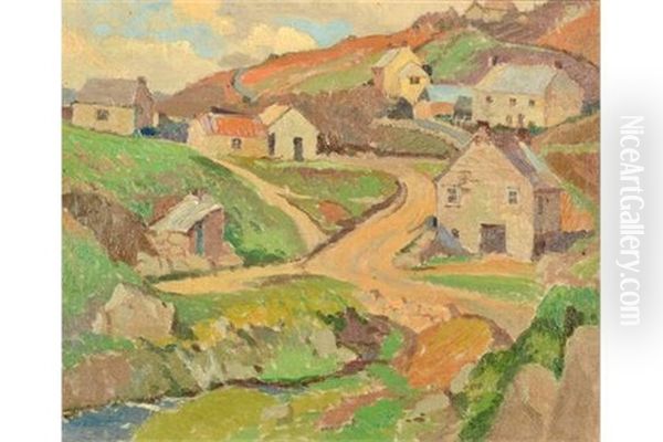 Penberth Oil Painting by Stanley Horace Gardiner