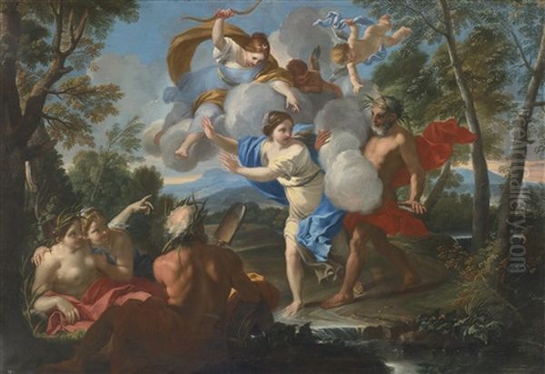 Alpheus And Arethusa Oil Painting by Luigi Garzi