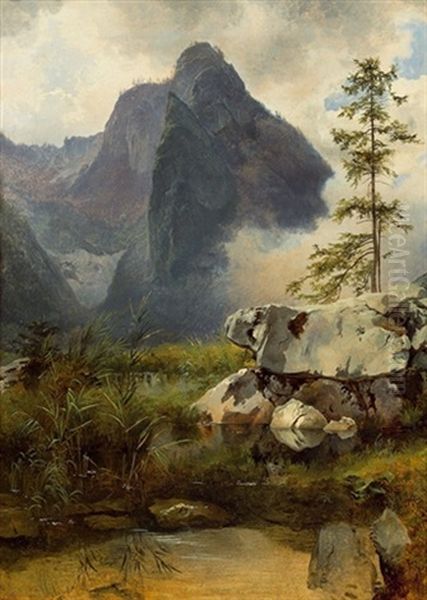 Stein Am Konigssee Oil Painting by Friedrich Gauermann