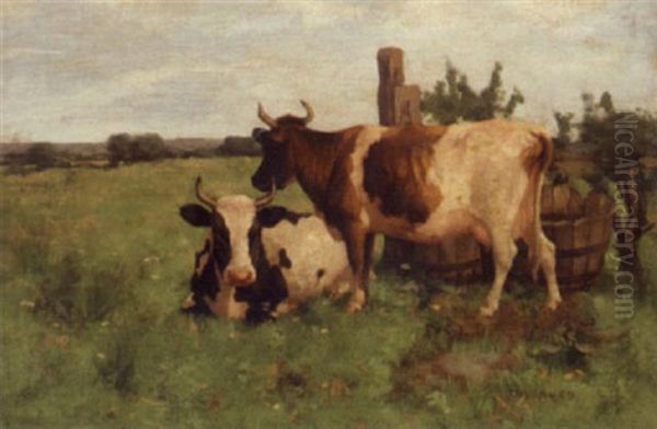 Koer Pa Marken Oil Painting by David Gauld