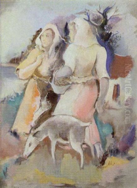 Das Gerucht Oil Painting by Oskar Gawell