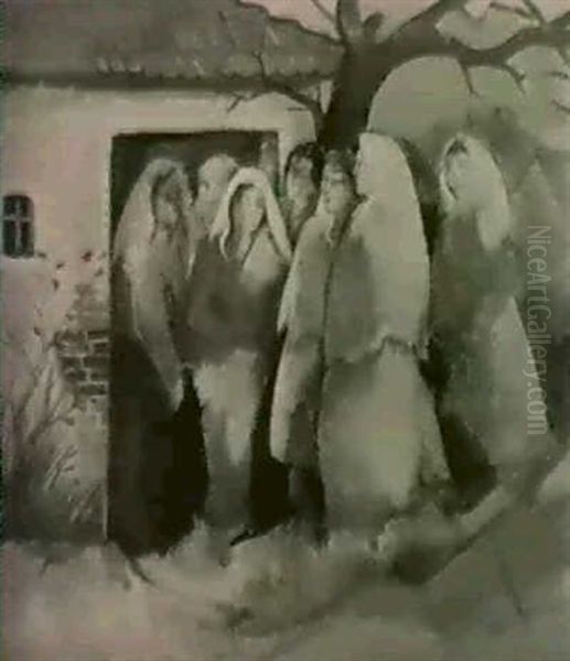 Kleiner Aufruhr Oil Painting by Oskar Gawell