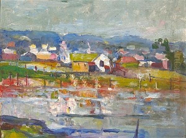 Untitled (country Scene) Oil Painting by August Gay