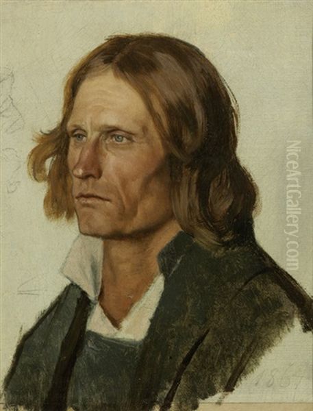 Bildnis Eines Baumeisters Oil Painting by Eduard (Karl-Franz) von Gebhardt